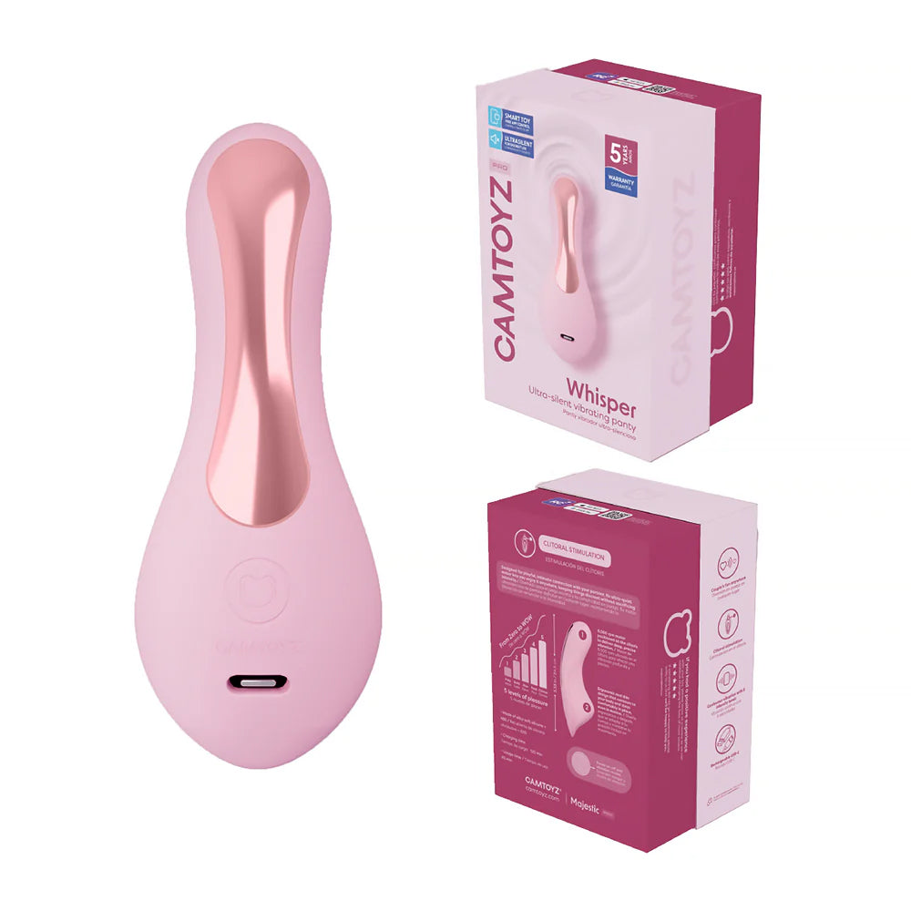 Whisper Camtoyz Ulta Silent Vibrating Panty with App - Pink CT-JVB-1138W