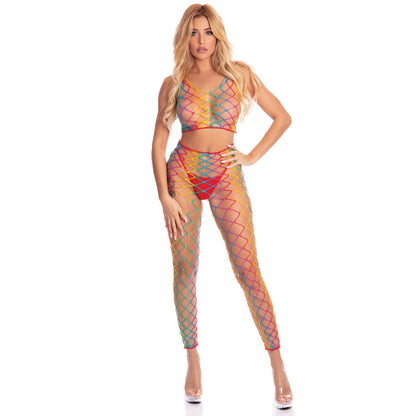 \"Roy G. Biv 2 Pc Bodystocking - One Size - Rainbow PKL-23078RNBOS\"