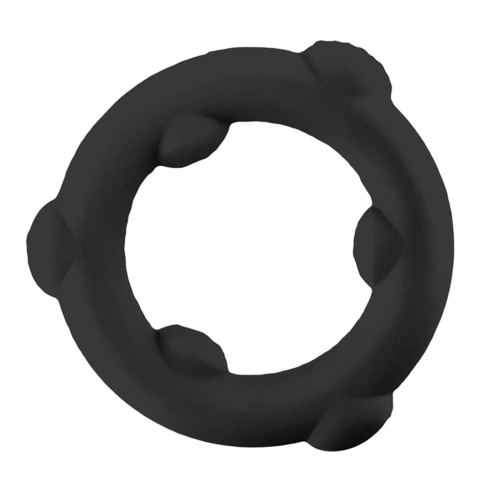 Spinner Single Silicone Ring - Black Silicone OX-3202-BLK