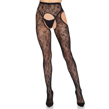 Bloom Net Suspender Tights - Os - Black LA-1967BLKOS
