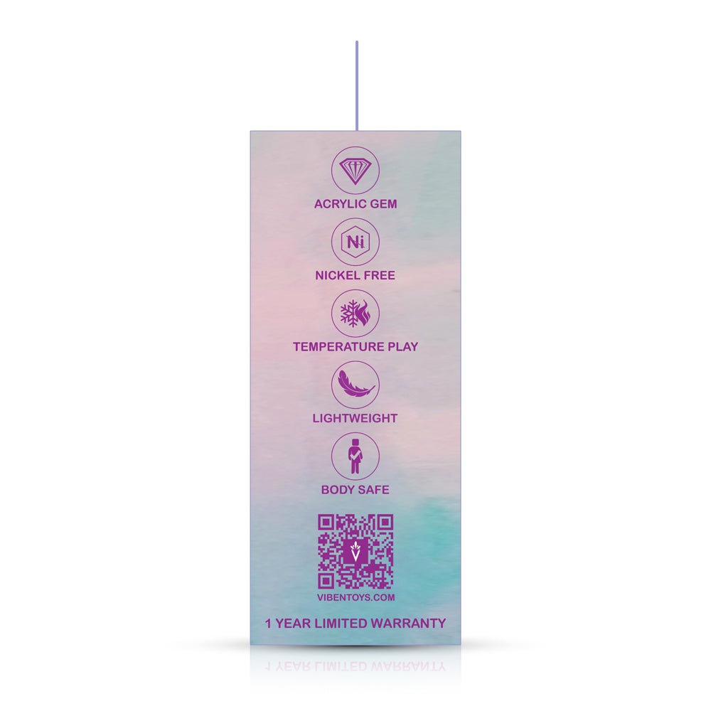 Silver Anchor Buttplug Kit - Clear Iridescent/teal