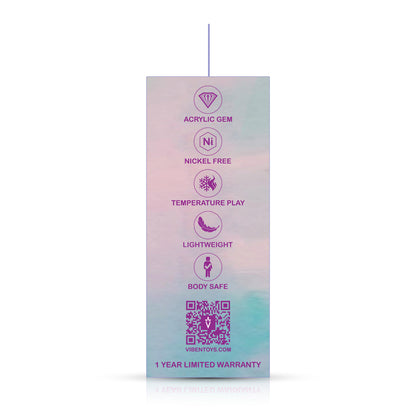 Silver Anchor Buttplug Kit - Clear Iridescent/teal