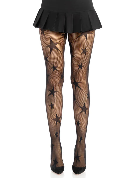 Star Net Tights - Os - Black LA-9916BKOS