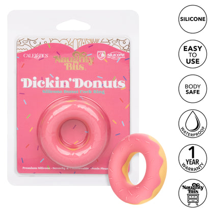 Naughty Bits Dickin Donuts Silicone Donut Cock Ring - Pink