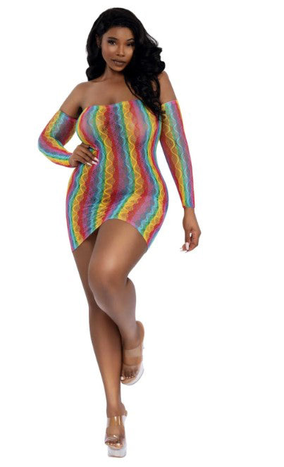 Rainbow Mini With Arm Warmers - Qs - Rainbow DG-14313XRNB
