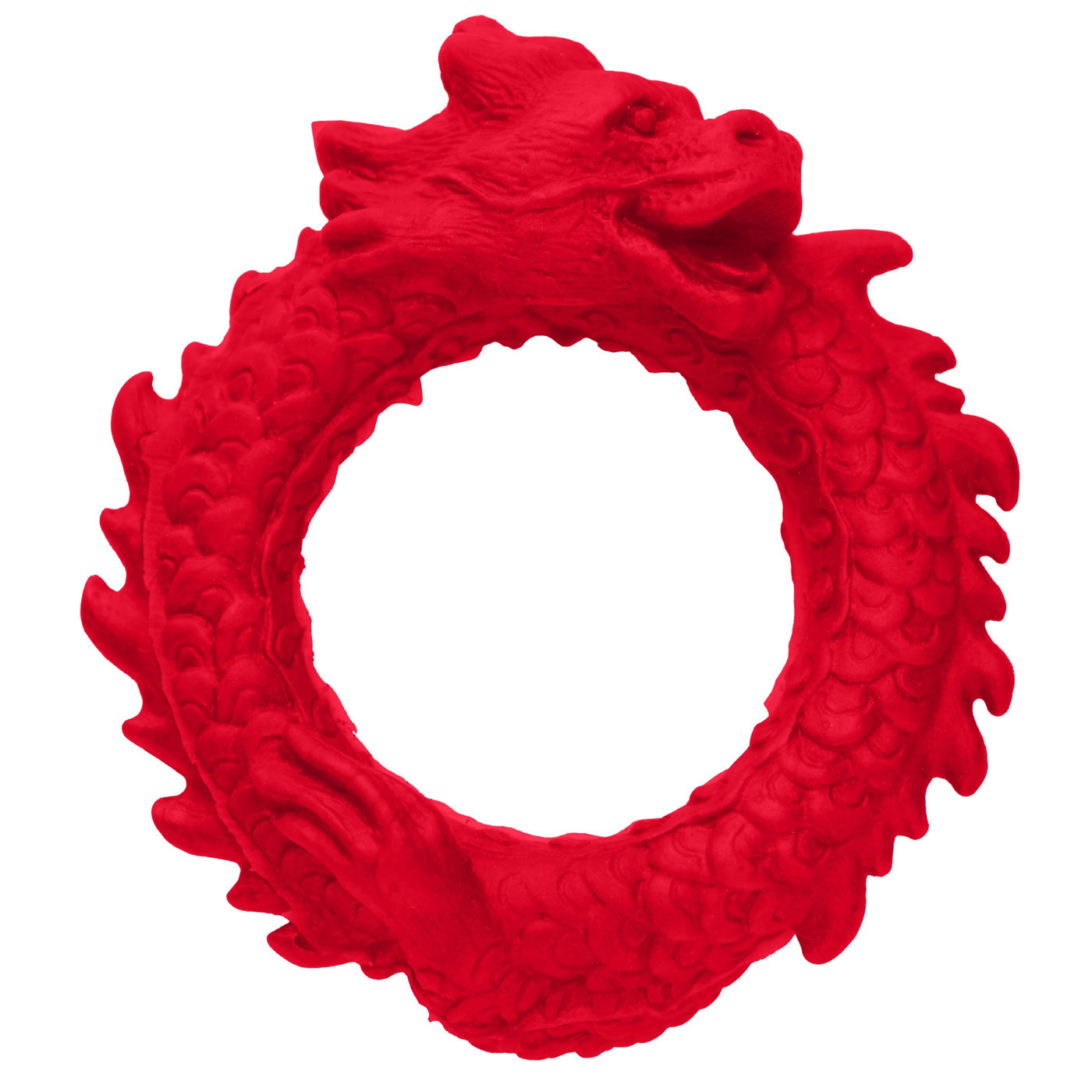 \"Rise of the Dragon Silicone Cock Ring - Red CC-AH296\"