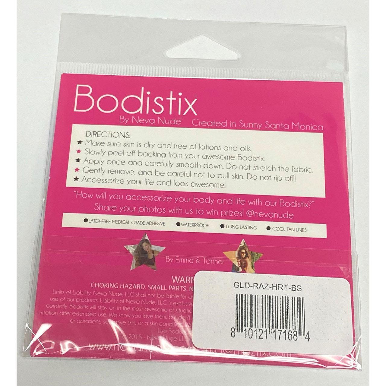 Razzle Dazzle Crystal Jewel Sparkle I Heart U Body Stickers 6 Pk - Gold