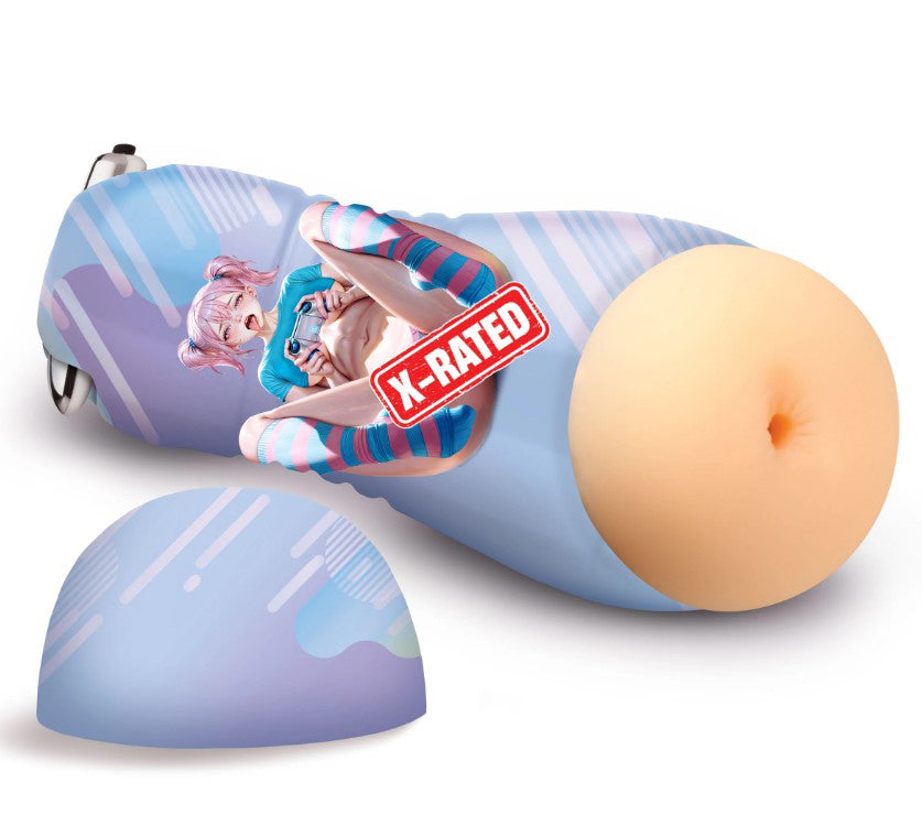 Haruka the Gamer Girl Vibrating Ass Stroker - Beige HF-AH871