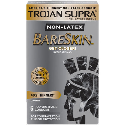 Trojan Supra Bareskin Non-Latex - 6 Pack