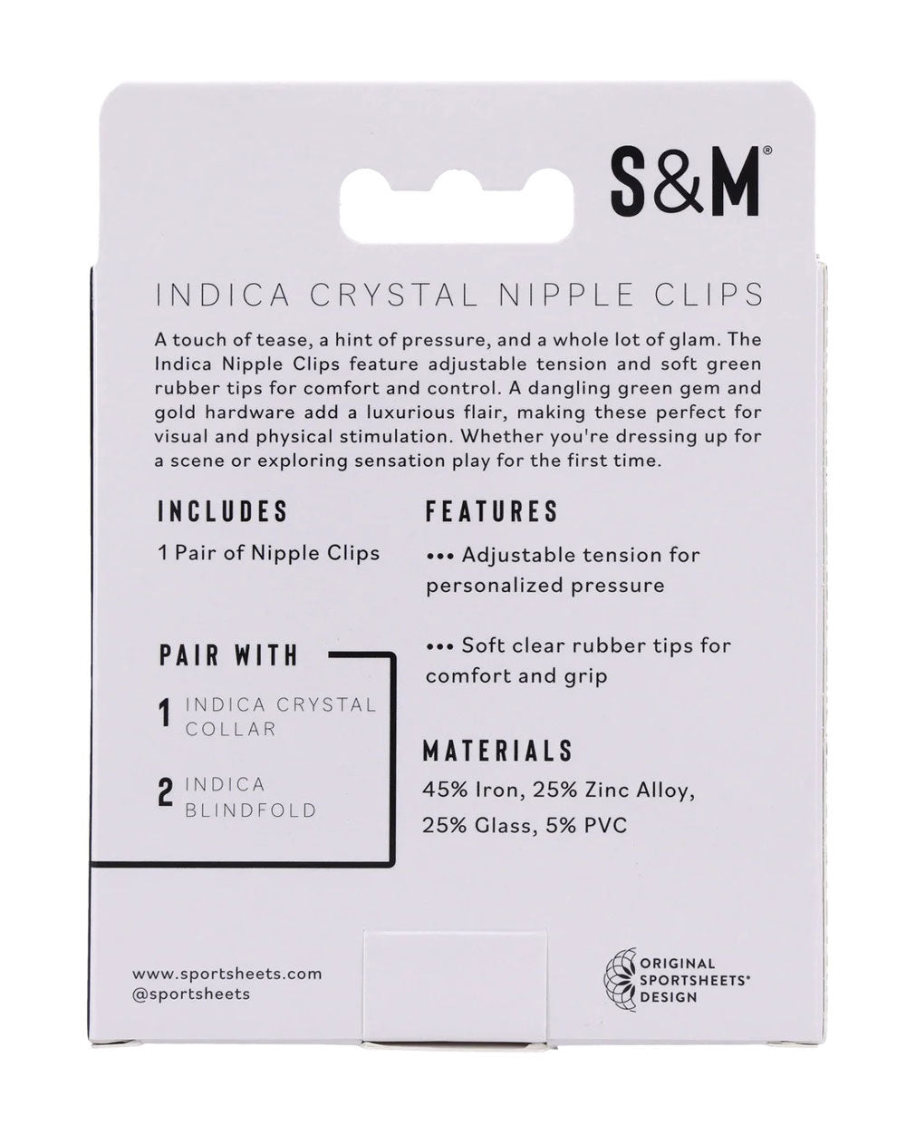 Indica Crystal Nipple Clips - Green