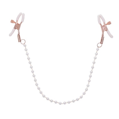 \"Peaches N Creame Pearl Nipple Clamps - Pink SS09964\"