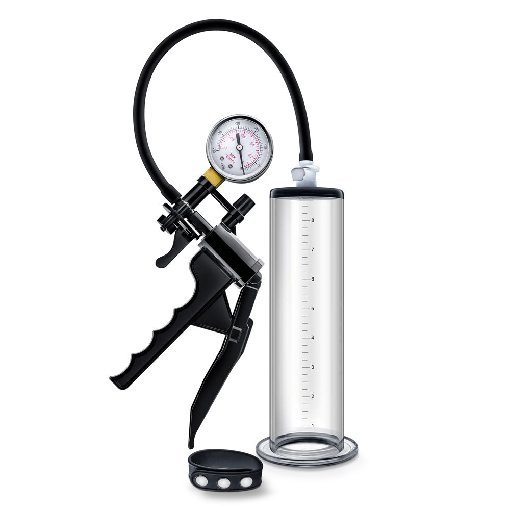 \"Performance - Vx8 Premium Penis Pump System With Silicone Cock Strap - Clear BL-06101\"