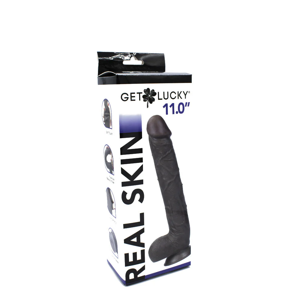 Real Skin 11 Inch Dual Layer Dong Dk Brown