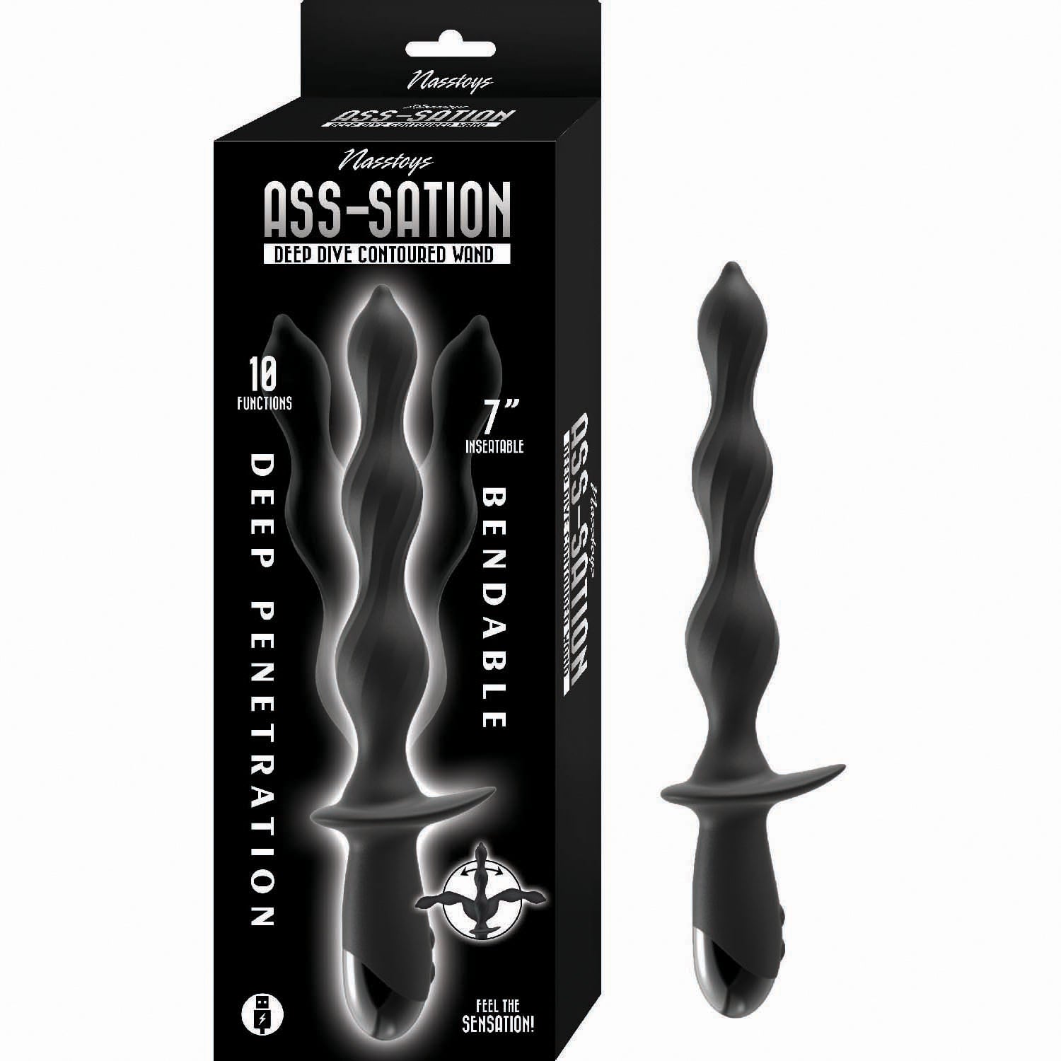 Ass-Sation Deep Dive Contoured Wand - Black
