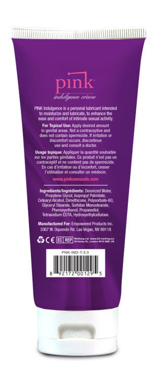 Pink Indulgence Creme Hybrid Lubricant for Women - 3.3 Oz. / 100 ml