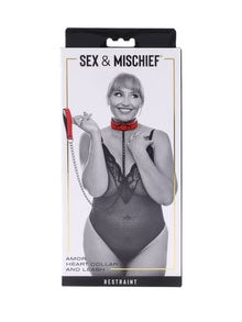 Amor Collar and Leash - Red