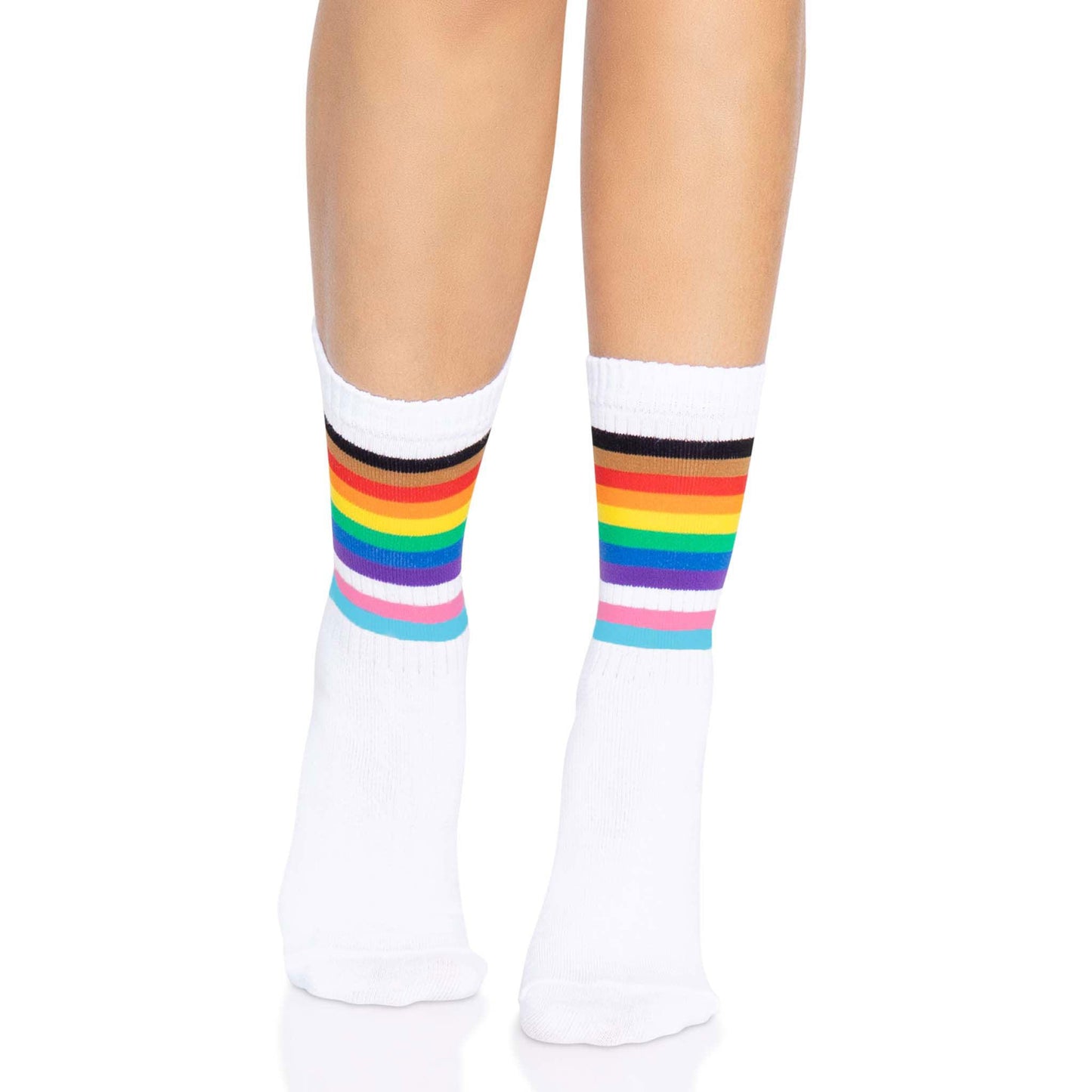 \"Pride Crew Socks - One Size - Rainbow LA-3014RNBOS\"