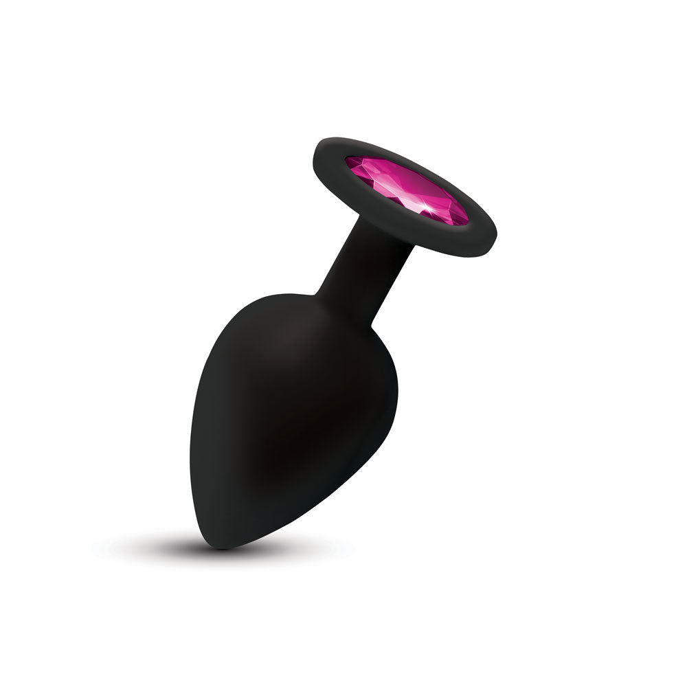 Gemma Pink Gem Black Silicone Plug - Large VB-CC9169