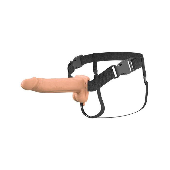 Fantasy X-Tensions Elite 8 Vibrating Hollow Silicone Strap-on - Light PD4172-21