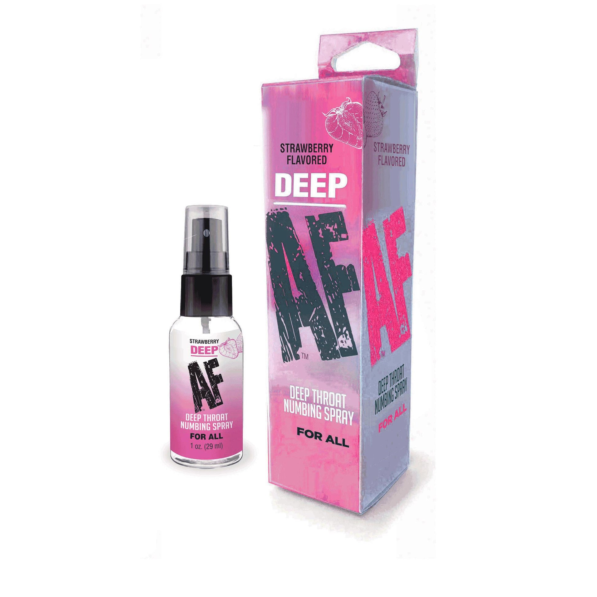 \"Deep Af Numbing Throat Spray 1 Oz - Strawberry LG-BT615\"