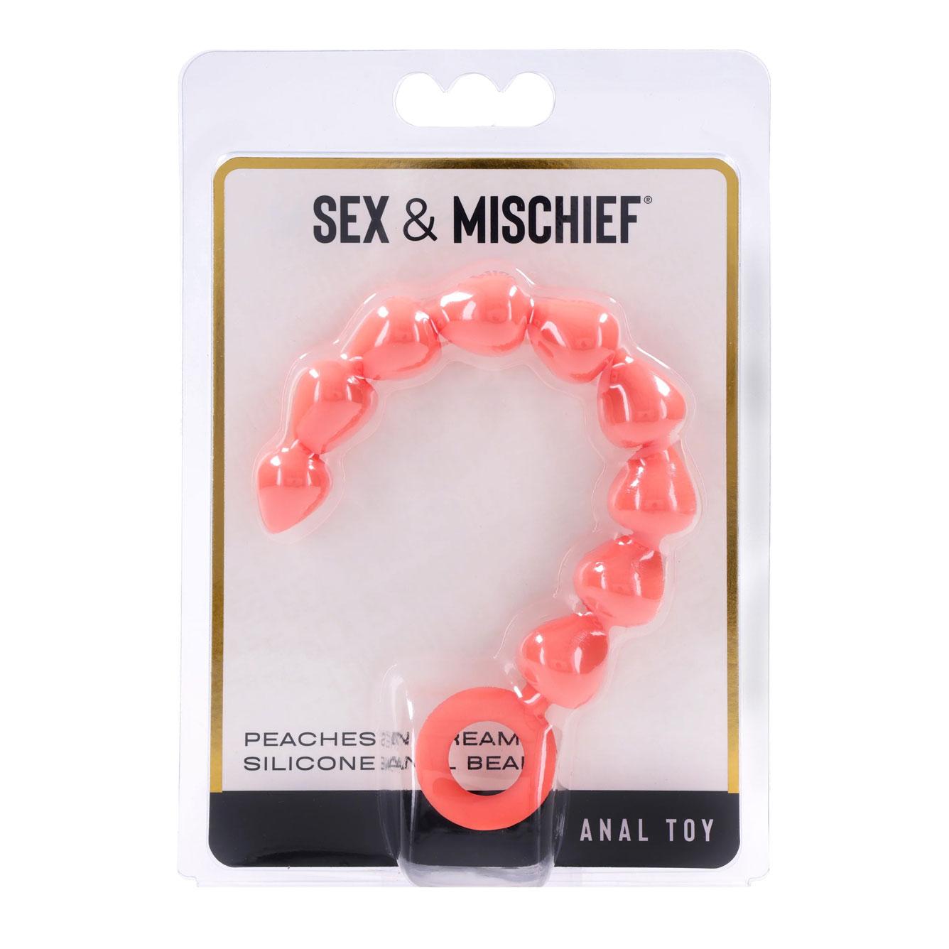 Peaches 'N Creame Silicone Anal Beads - Peach