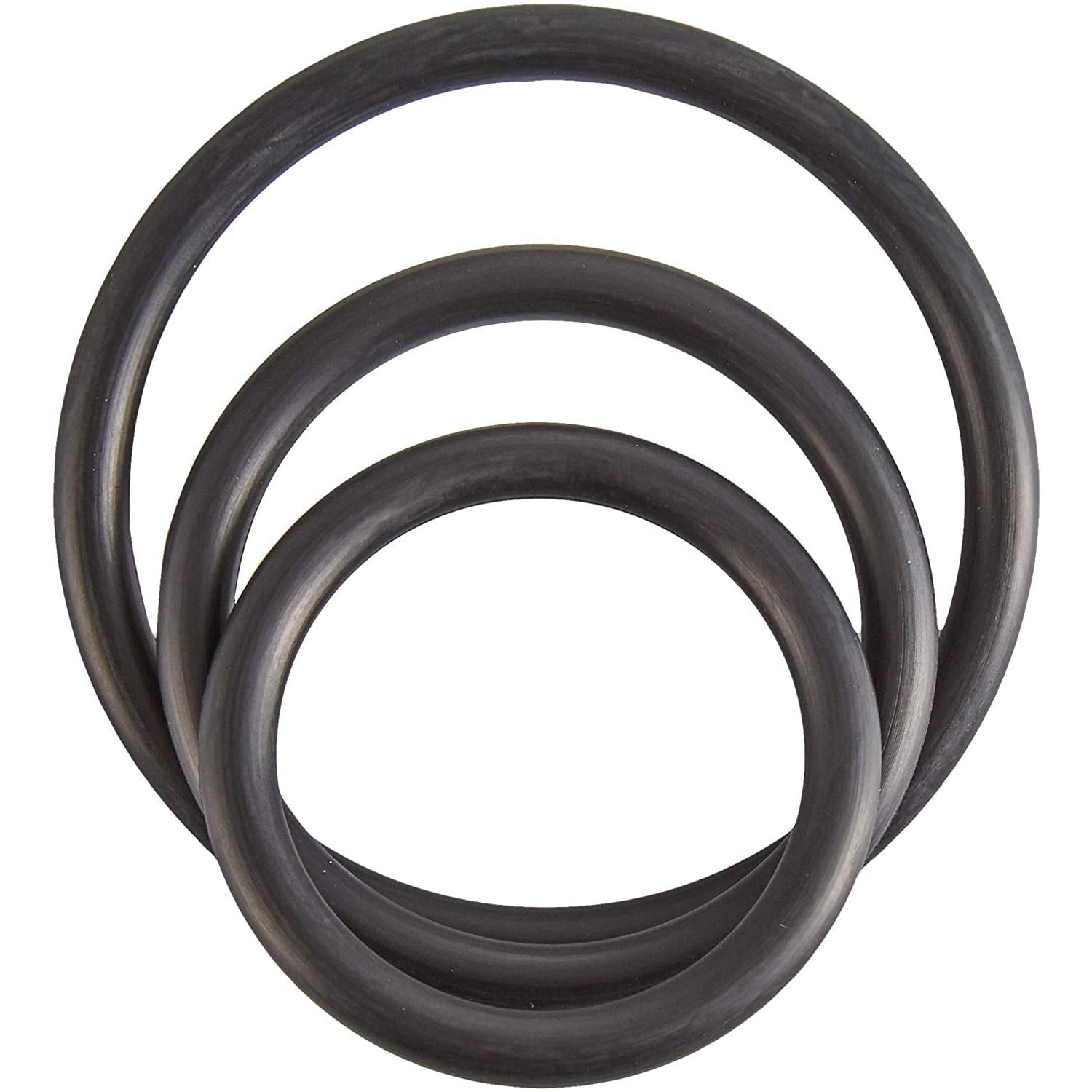 Rubber Cock Ring Set - Black BSPR-14
