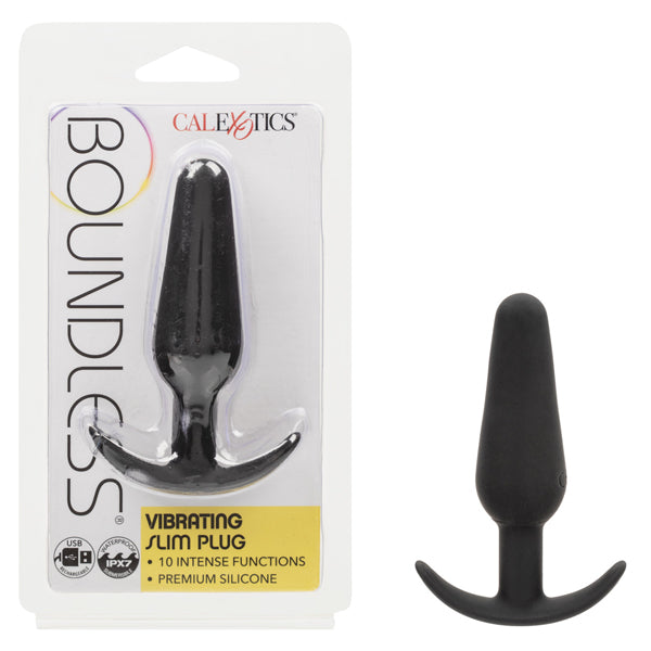 Boundless Vibrating Slim Plug - Black