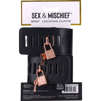 Brat Locking Cuffs - Black