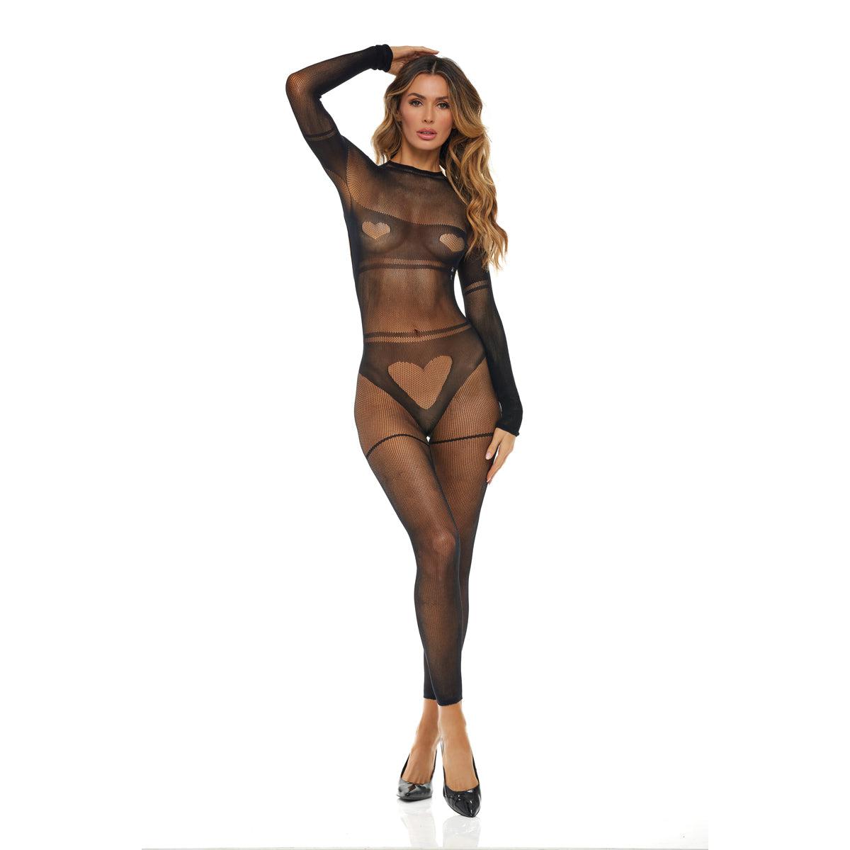 \"Mad Love Bodystocking - One Size - Black RR-7104BLKOS\"