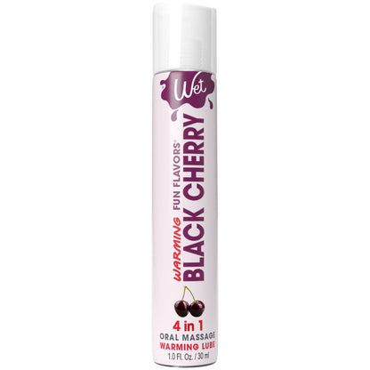 Wet Warming Fun Flavors - Black Cherry - 4 in 1  Lubricant 1 Oz