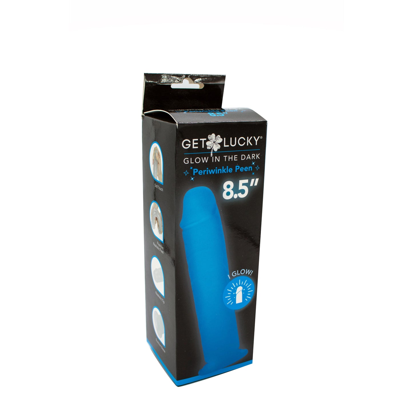 Glow in the Dk Periwinkle Peen Dildo 8.5 TMN-GL-4073