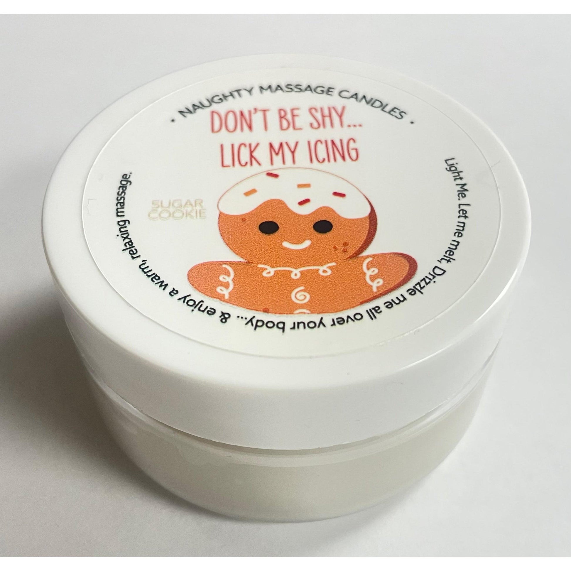 Don't Be Shy Lick My Icing Massage Candle - Sugar Cookie 1.7 Oz KS14310