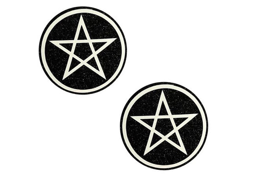 Wicca Black Glitter Nipple Cover Pasties NN-WHI-WIC