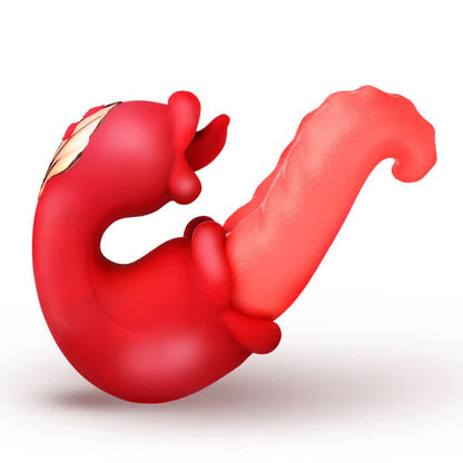 Lickgasm Lick Lasher Licking Vibrator - Red LG-AH831