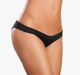 Flattering Mini Srunchy Panty - Medium/large - Black GE-3015BLKML