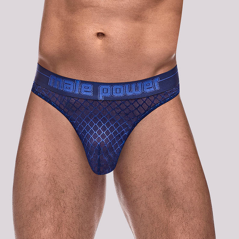 Diamond Mesh Thong - Navy - L/xl MP-442264NVLX