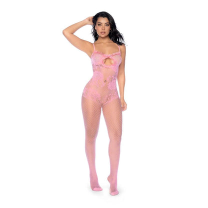 Blush Reverie Fishnet Bodystocking - Os - Bubblegum Pink GE-1130BPKOS
