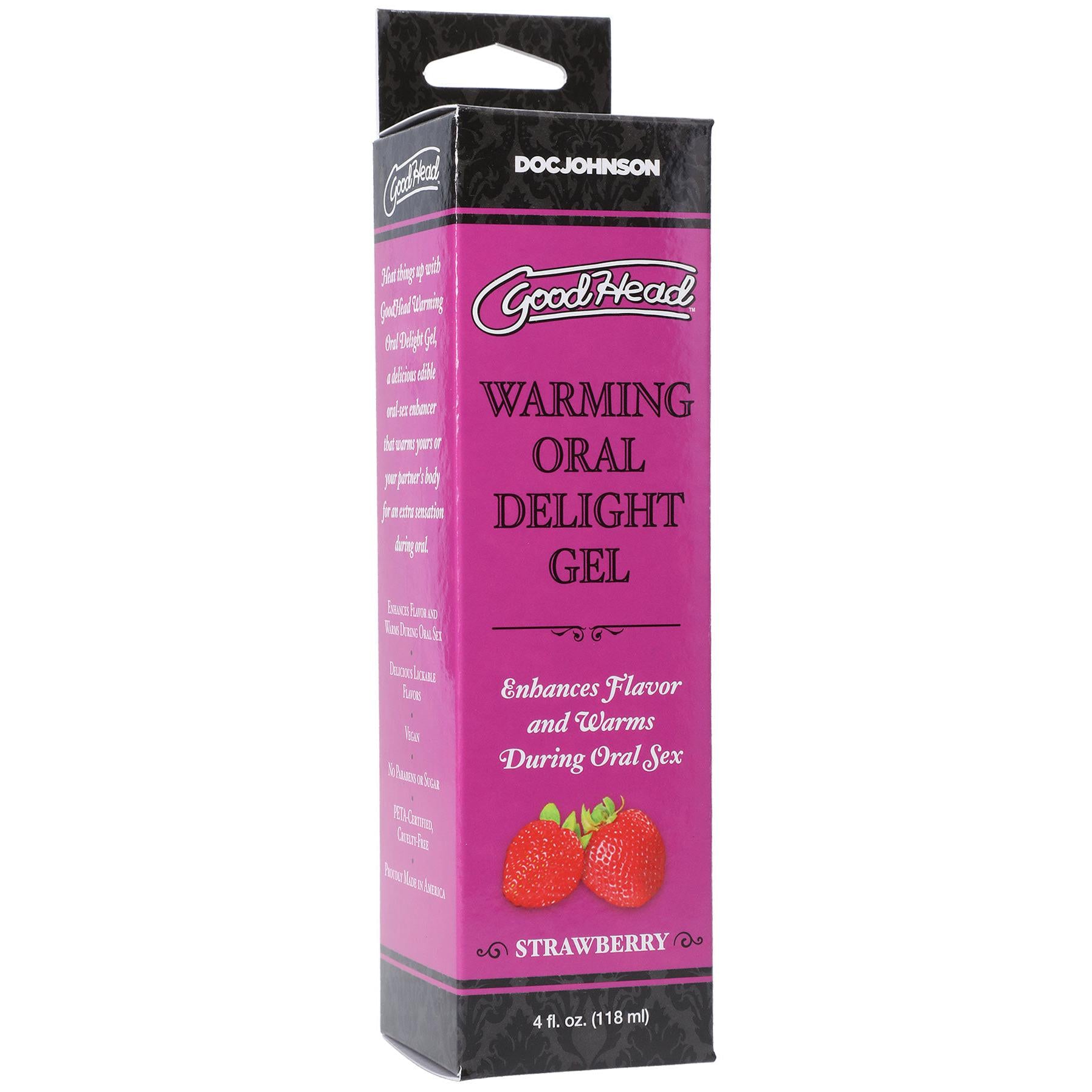 \"Goodhead - Warming Oral Delight Gel - Strawberry - 4 Fl. Oz. DJ1361-13-BX\"
