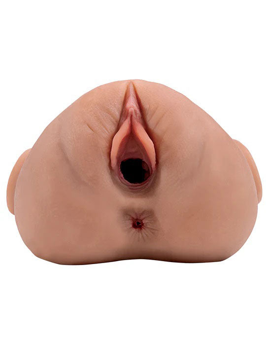 Pdx Plus Double Pounder Vibrating Squeeze Stroker - Brown