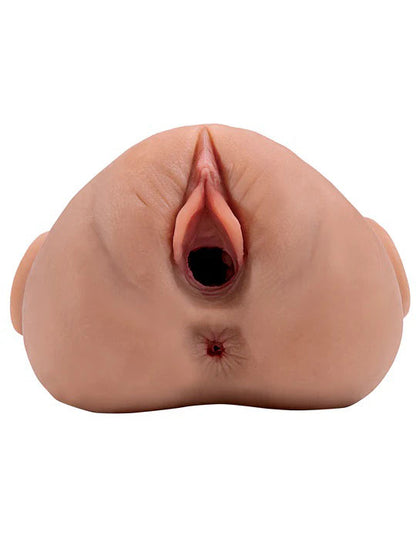 Pdx Plus Double Pounder Vibrating Squeeze Stroker - Brown