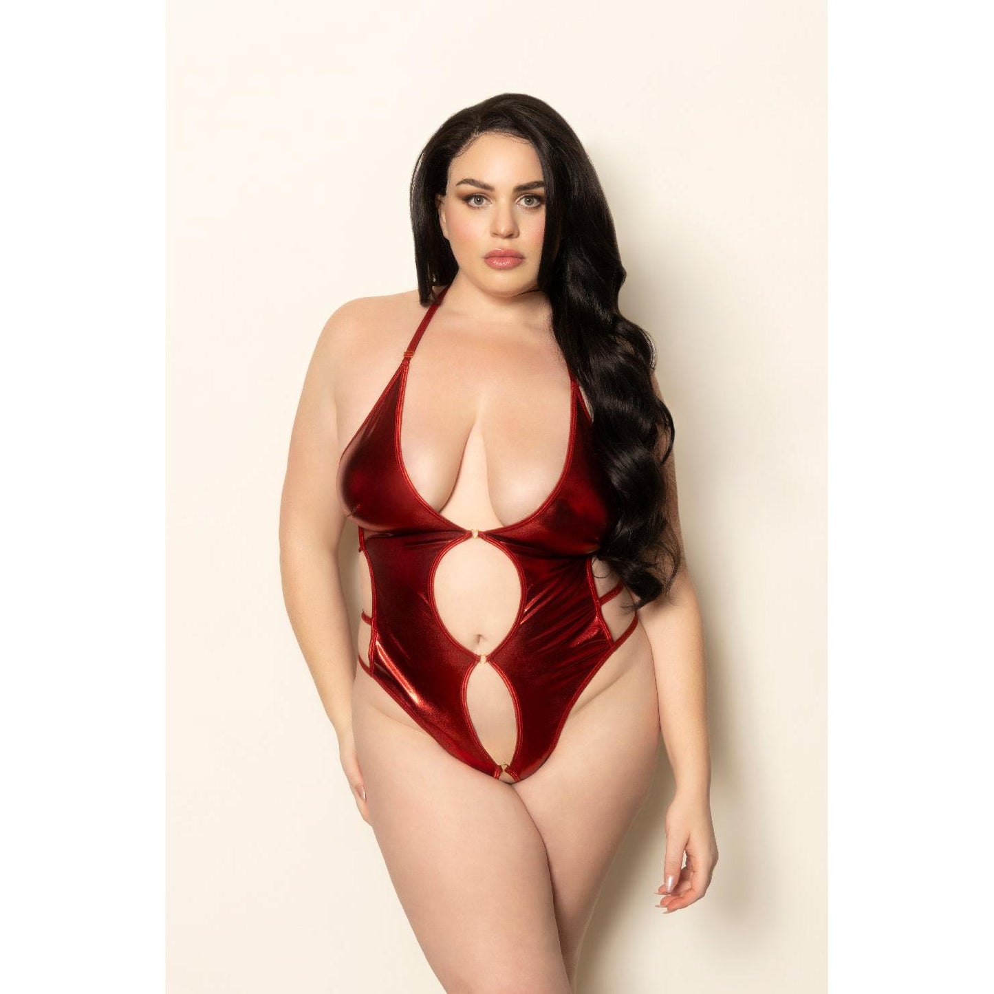 \"Lame Teddy With Keyholes - Queen Size - Red STM-11640XPRDQ\"