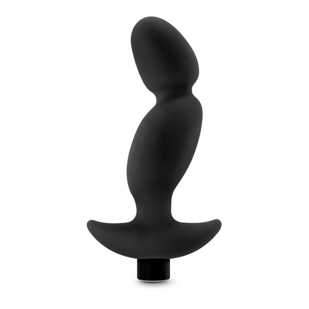 Anal Adventures- Platinum - Silicone Vibrating Prostate Massager 04-Black BL-11645