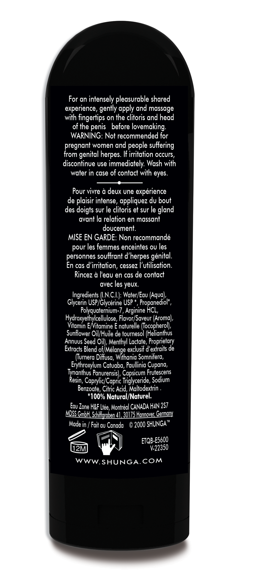 Lotus Noir - Sensitizing Gel for Lovers - 2 Fl. Oz. / 60 ml