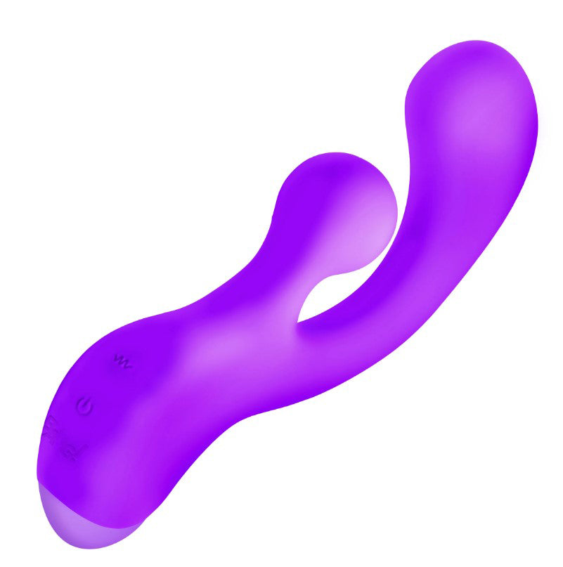 Gyro Rabbit Silicone Vibrator - Purple BNG-AH808-PU