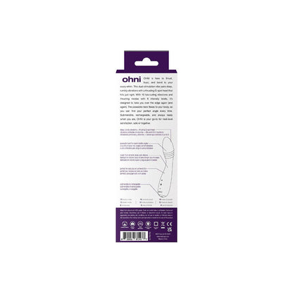 Ohni Rechargeable G-Spot Thrusting Vibe - Purple
