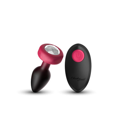 Eluxe Vibrating Clr Gem Rbyombre Plug Sm With Remote VB-CC9154