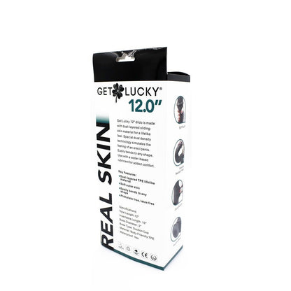 Real Skin 12 Dual Layer Dildo - Dark Brown