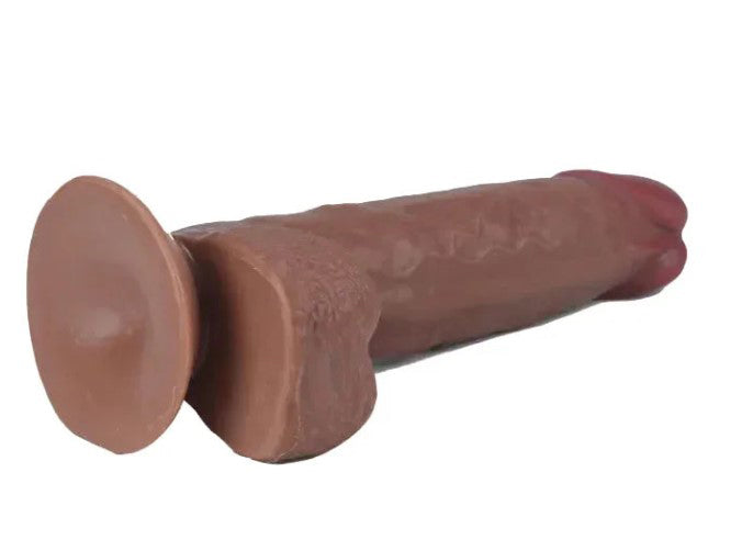 Real Skin 7.5" Dual Layer Dildo - Light Brown