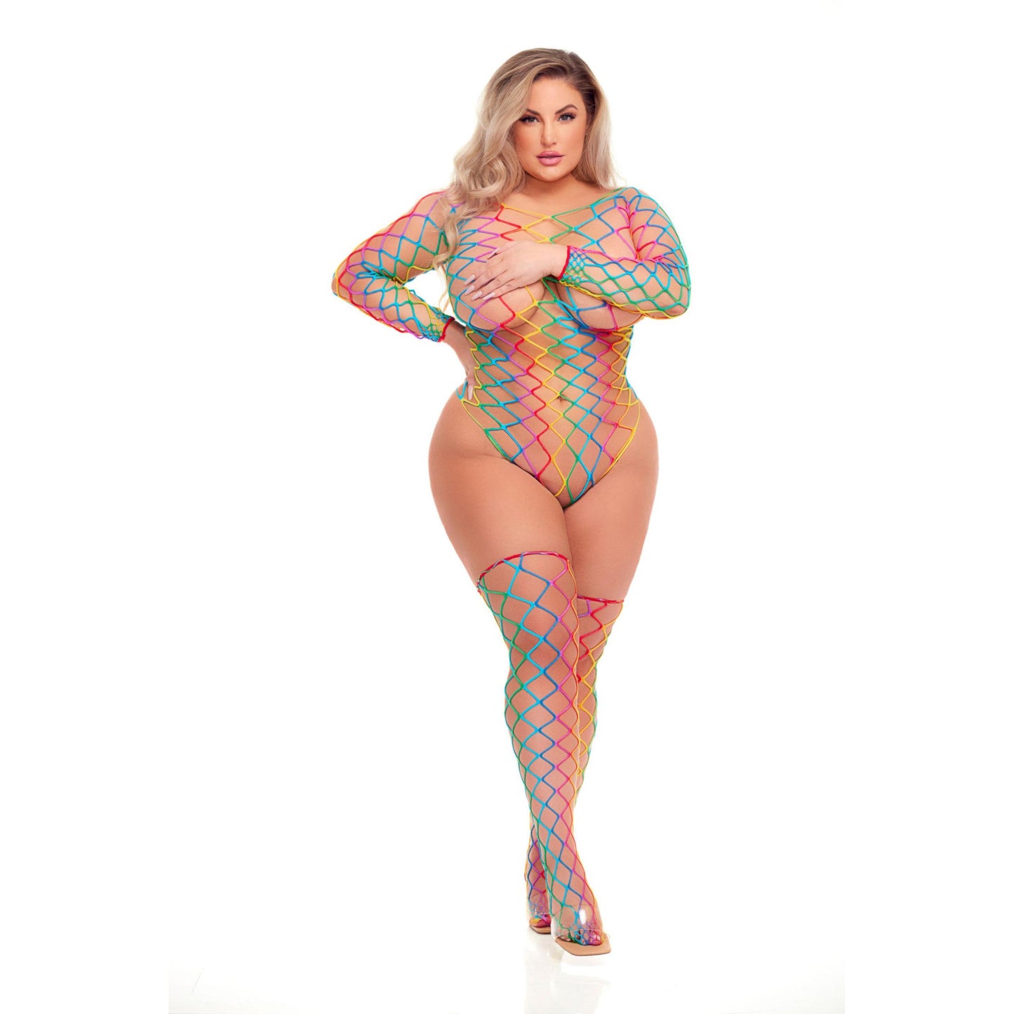 Taste the Rainbow Teddy and Thigh Hi Set - Rainbow PKL-20044XRNBWOS