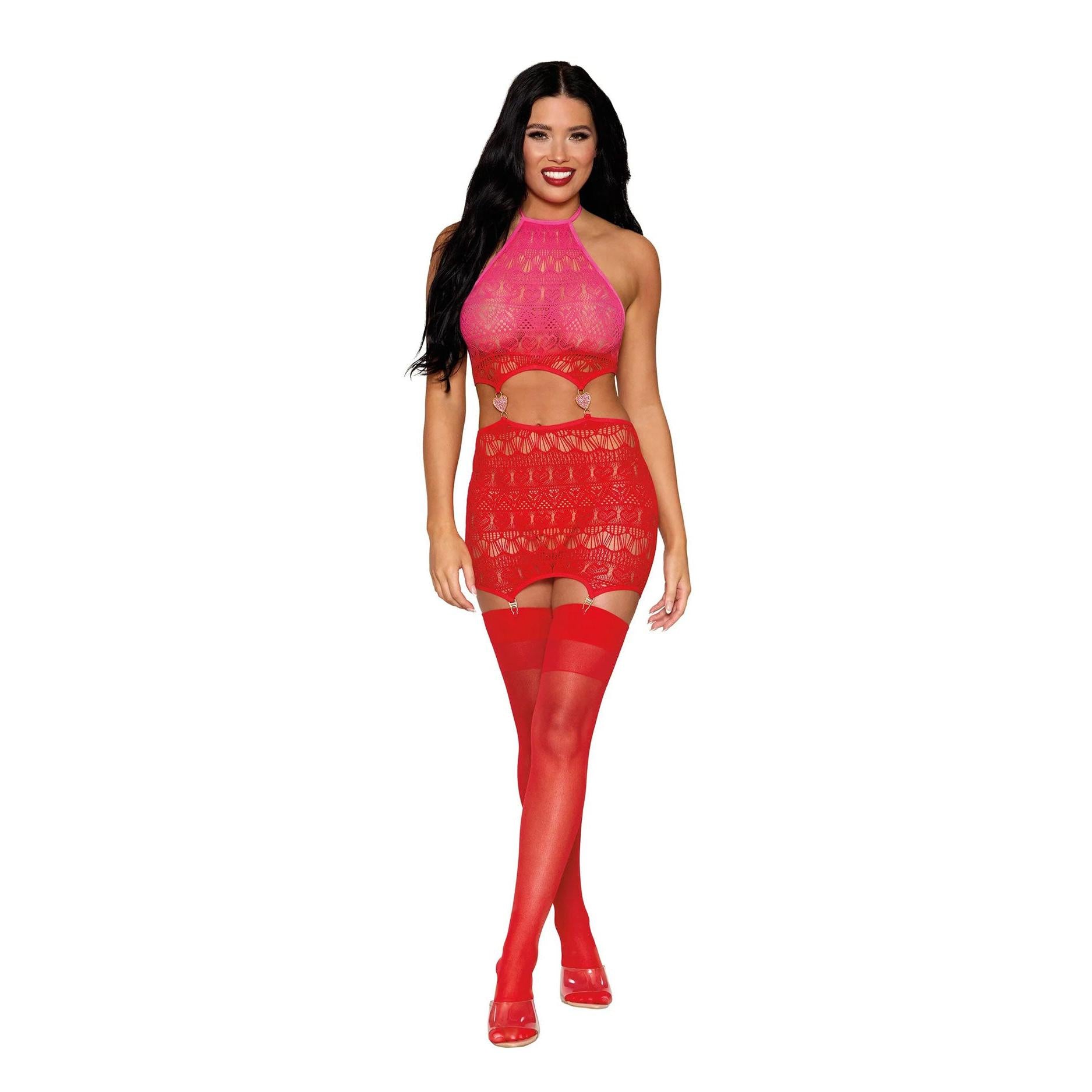 \"Garter Slip Dmnd - One Size - Red DG-13523PNSTAOS\"